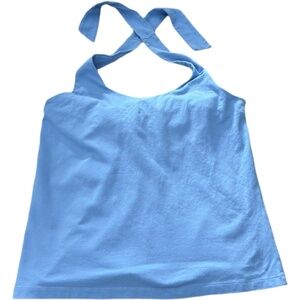 Tommy Bahama Halter Top Pima Cotton Spandex Blue Size XL